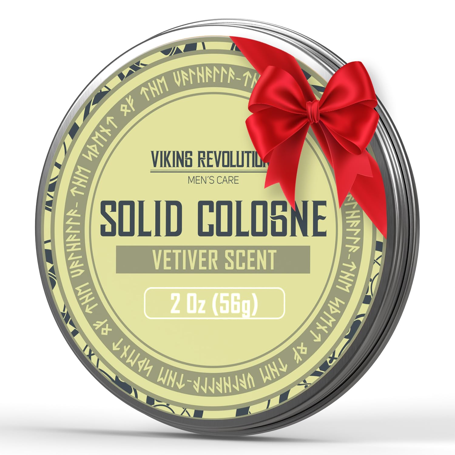 Viking Revolution Vetiver solid cologne bottle—long-lasting scent for on-the-go confidence.