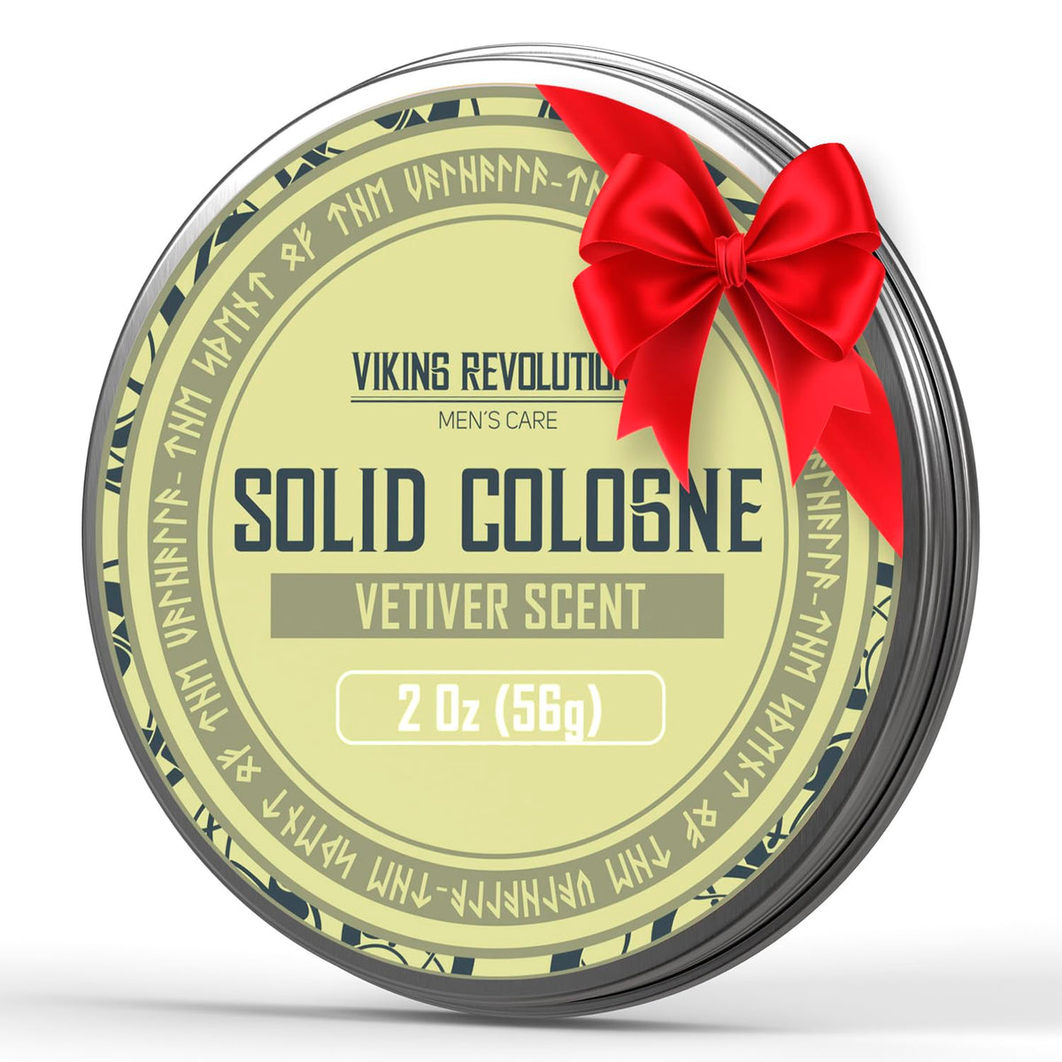 Viking Revolution Vetiver solid cologne bottle—long-lasting scent for on-the-go confidence.