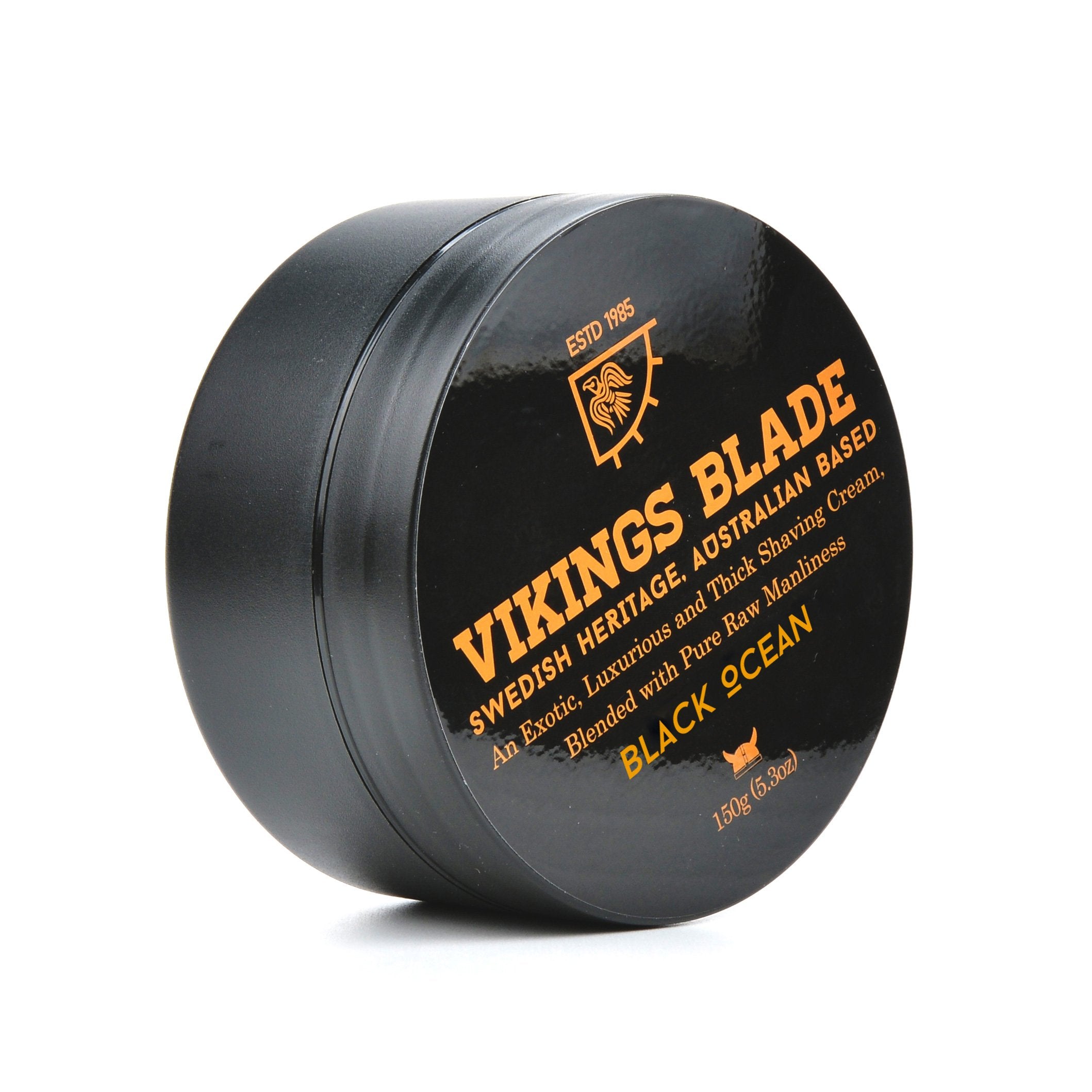 Foam lather in a bowl ready for shaving with Vikings Blade cream.