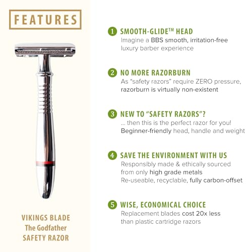 Vikings Blade platinum-coated-sweden-blades deliver smooth, economical shaves.