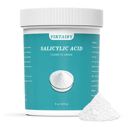 Viktairy Pure Salicylic Acid Powder crystals showing high purity for DIY exfoliant prep.