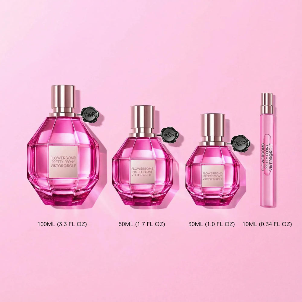 Viktor&Rolf Flowerbomb Pretty Peony peony bloom detail conveys feminine elegance