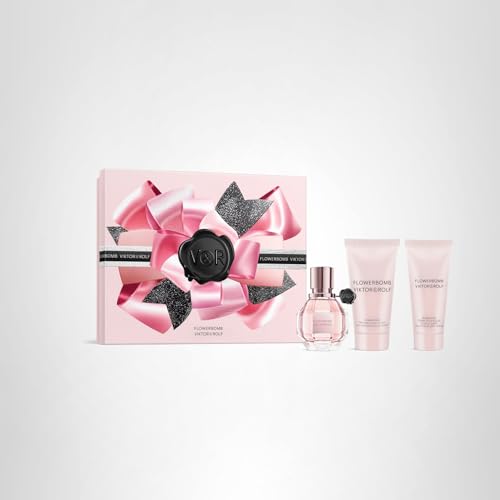 Victor&Rolf Flowerbomb perfume applied to pulse points for lasting aroma.