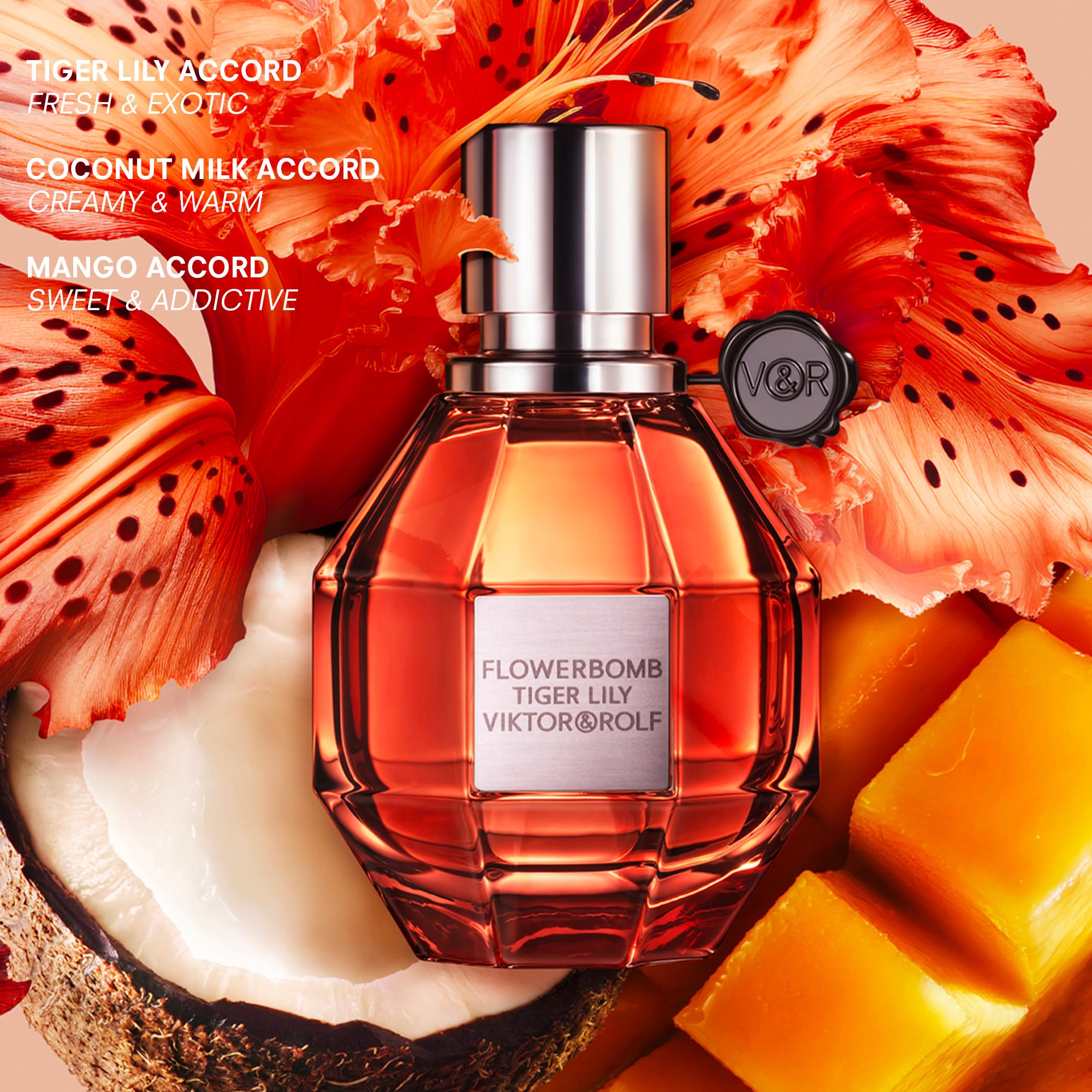 Travel-size Flowerbomb Tiger Lily 0.3oz ready for on-the-go fragrance touch-ups.