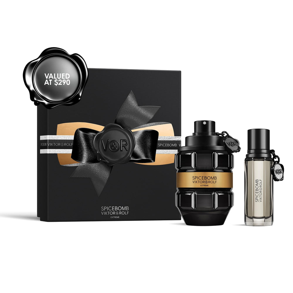 Viktor&Rolf Spicebomb Extreme 3oz bottle in focus for bold, lasting wear.