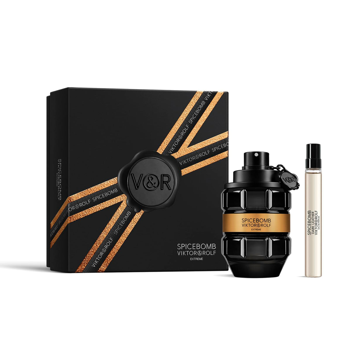Viktor&Rolf Spicebomb Extreme bottle front reveals bold woody-spicy character.