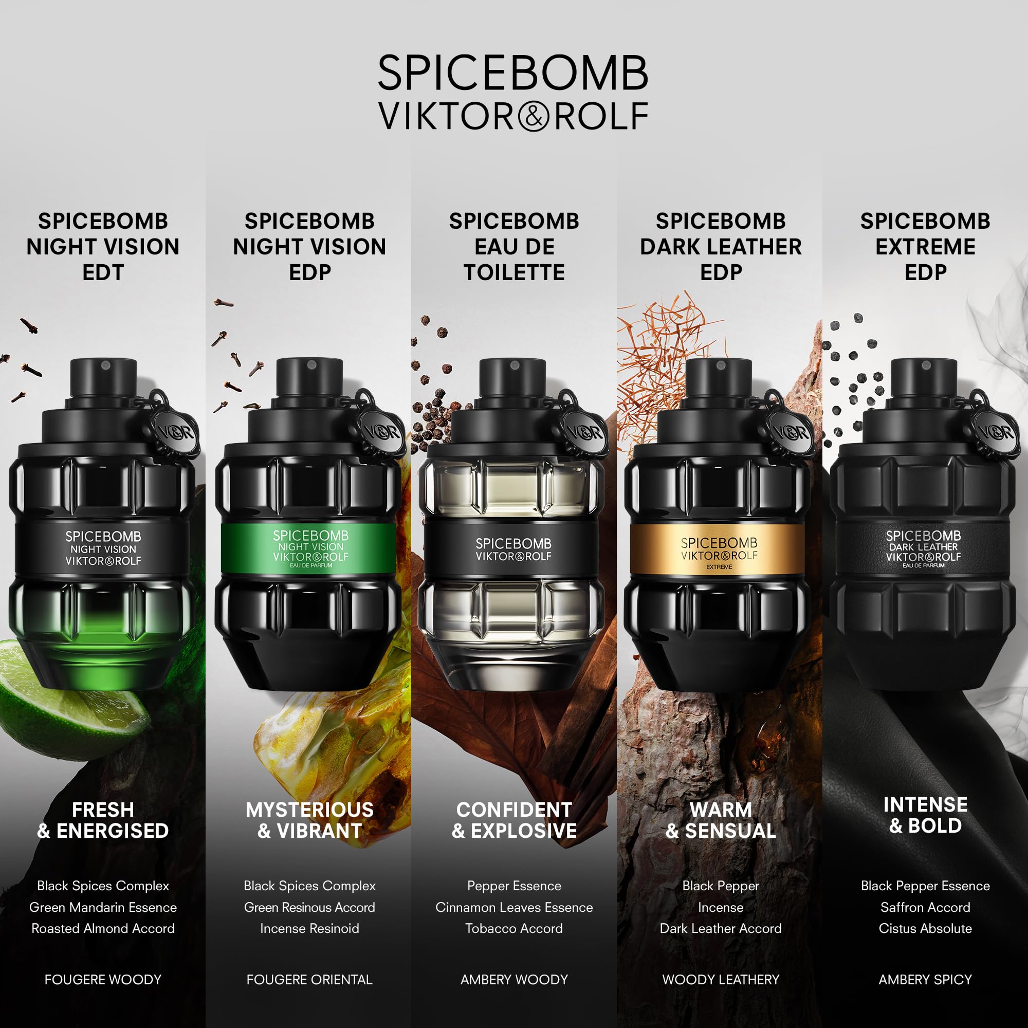 Viktor&Rolf Spicebomb Extreme close-up highlights woody notes.