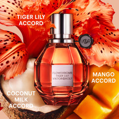 Viktor&Rolf Tiger Lily cap detail with premium gold accents.