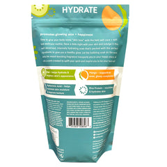 Close-up of Hydrate bath foam forming with bright citrus aroma
