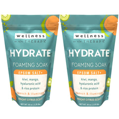 Village Naturals Therapy Hydrate foaming bath soak bubbles for a relaxing citrus bath