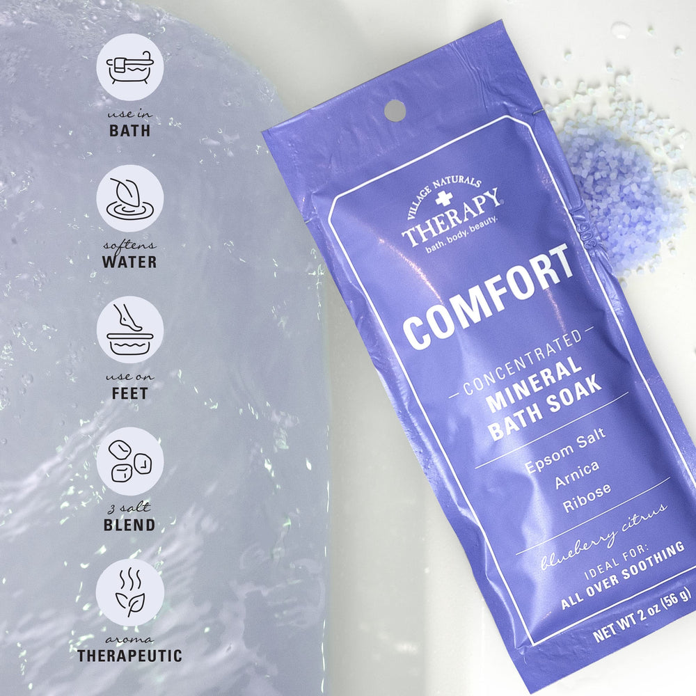 Village Naturals Therapy Arnica Blueberry Ginger close-up showing revitalizing notes.