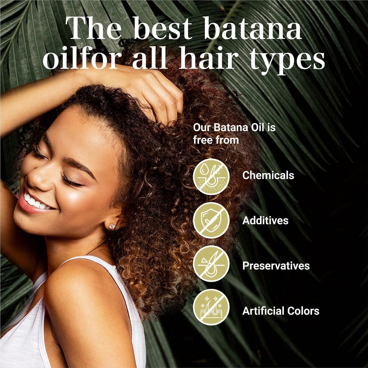 VIMOZA Batana Oil provides moisture and shine for dry hair