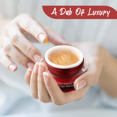 Visible exfoliating powder particles in Vine Vera Merlot gel.