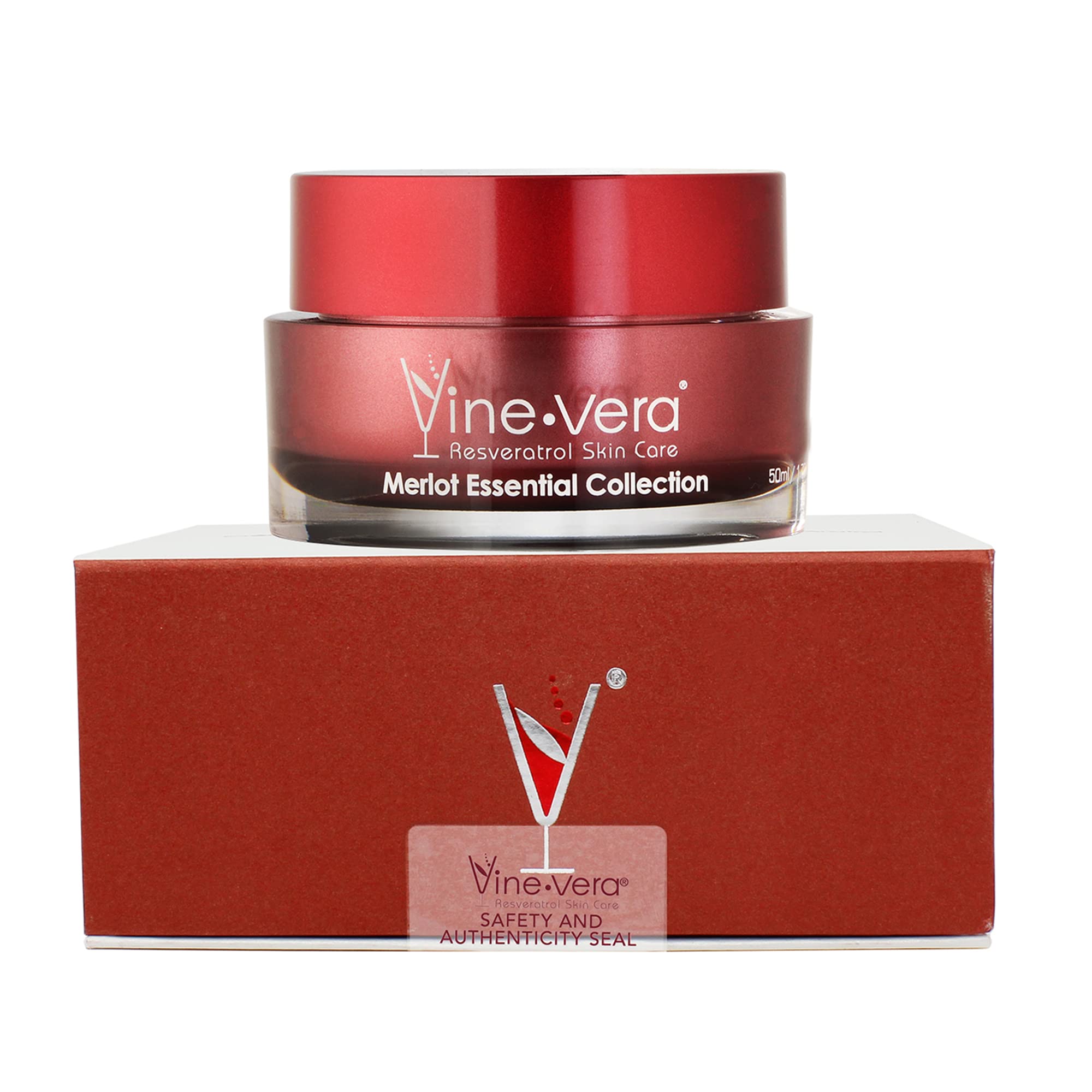 Premium packaging emphasizes luxury branding for Vine Vera Merlot.