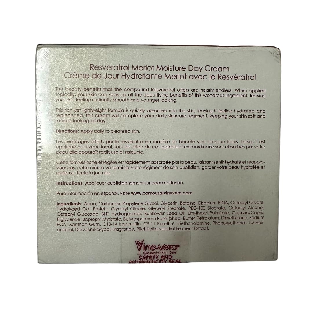 Vine Vera Merlot Day Cream application demonstrating fast absorption under makeup