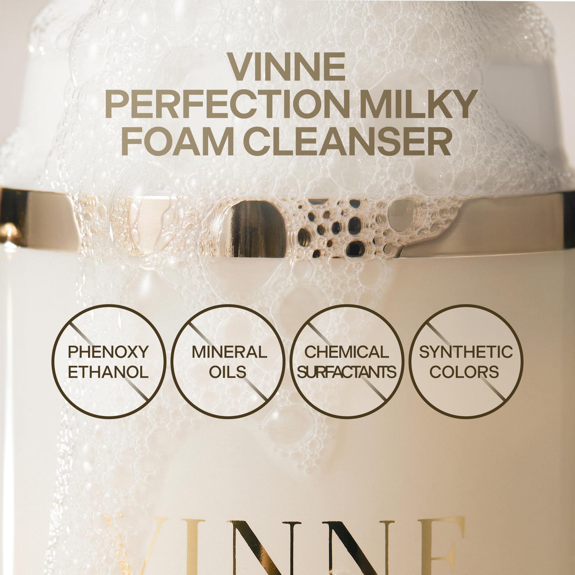 VINNE Signature Milky Foam Cleanser after wash reveals refreshed skin.