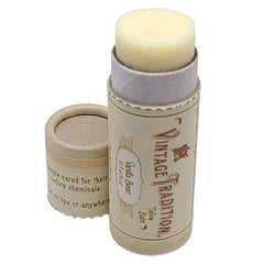 Vintage Tradition beef tallow lip balm tube ready for daily lip hydration