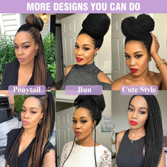 VIOLET Senegalese twist crochet hair 18 inch with 180 strands for fuller looks.