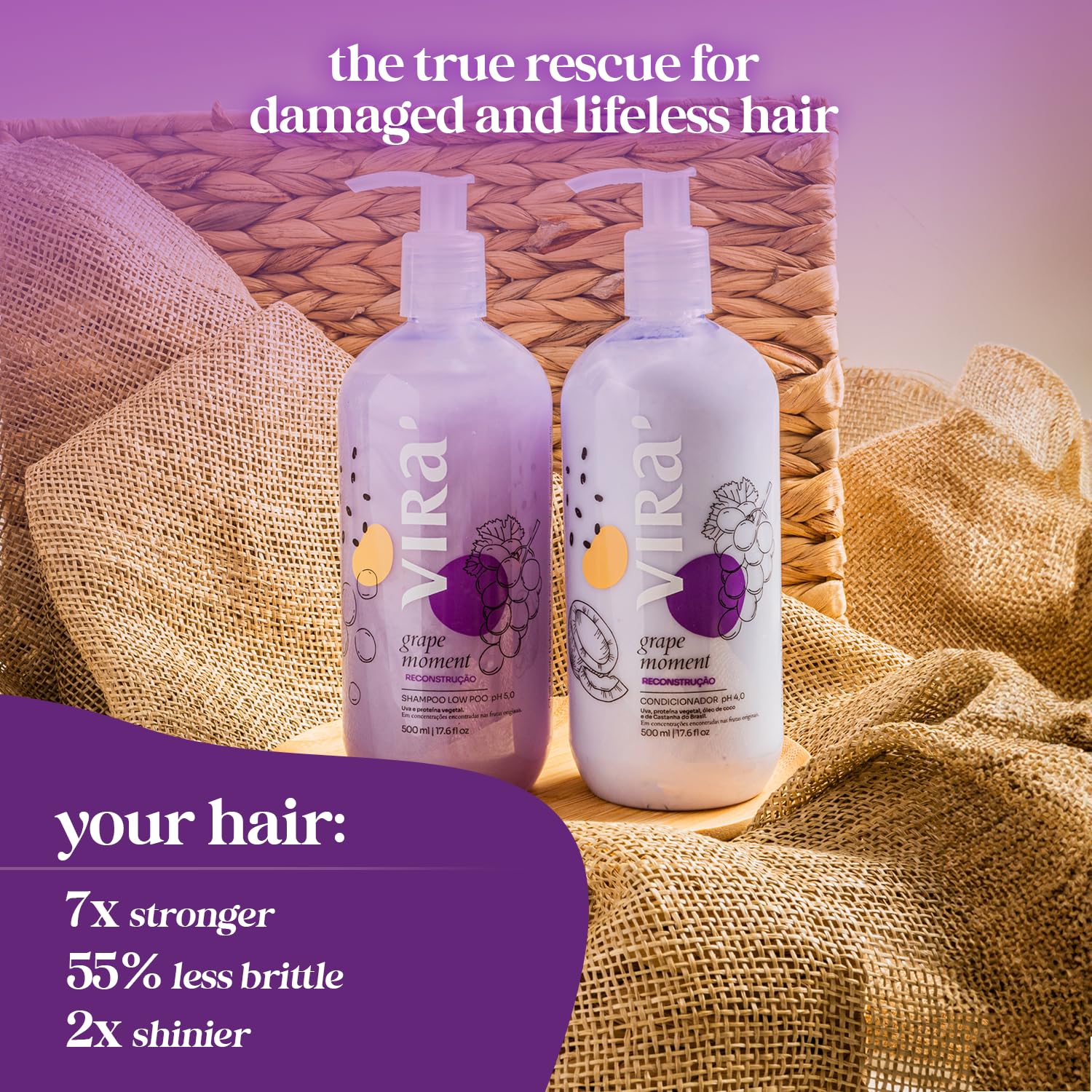 Virá bottle in a shower setup illustrating clean beauty routine.