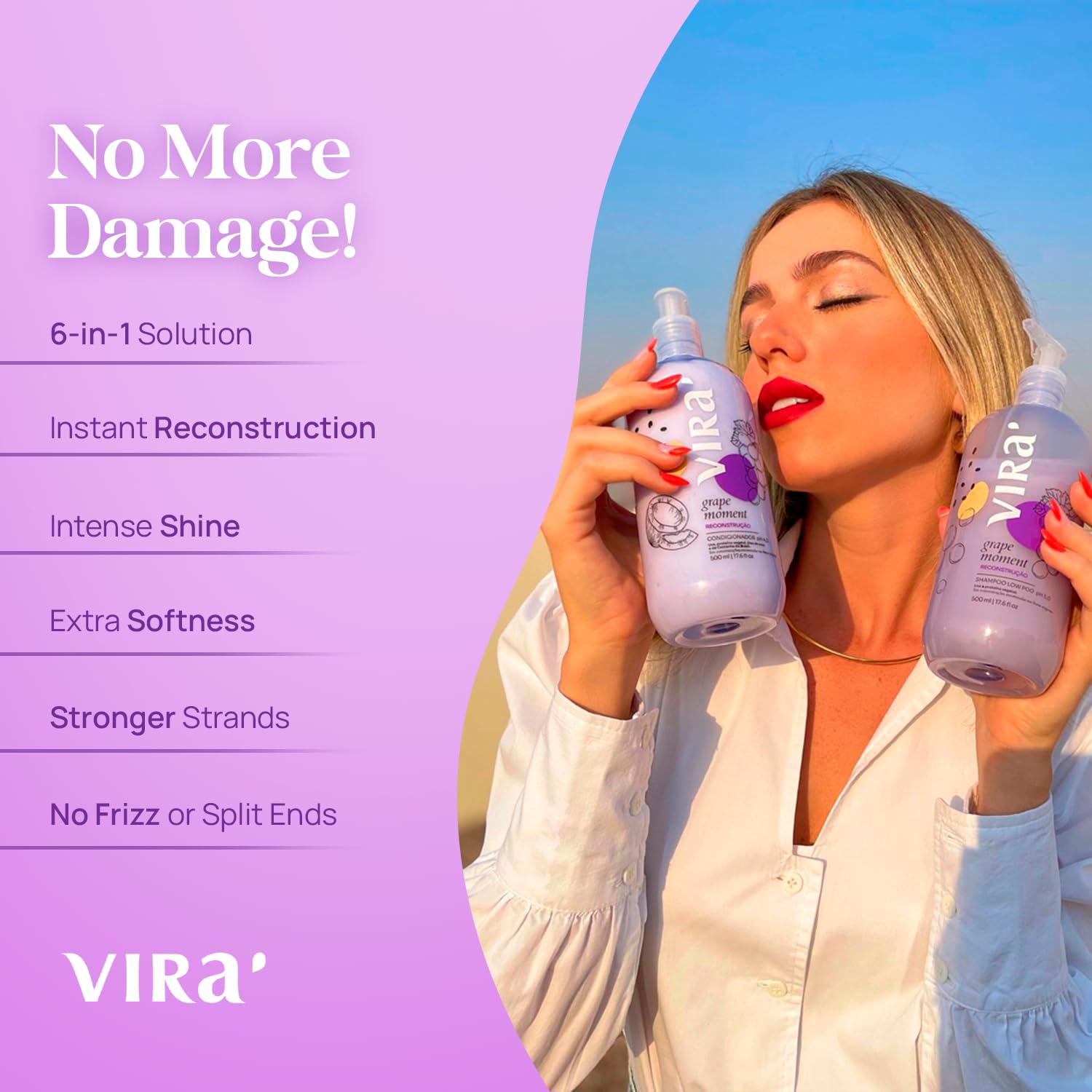 Virá color protection shampoo preserving vibrant shade.