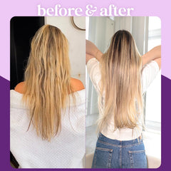 Virá shampoo and conditioner set label close-up for color-treated hair.