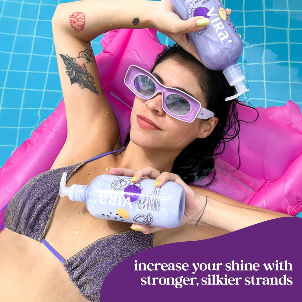 Virá triple hydration bottle highlighted for intense moisture.