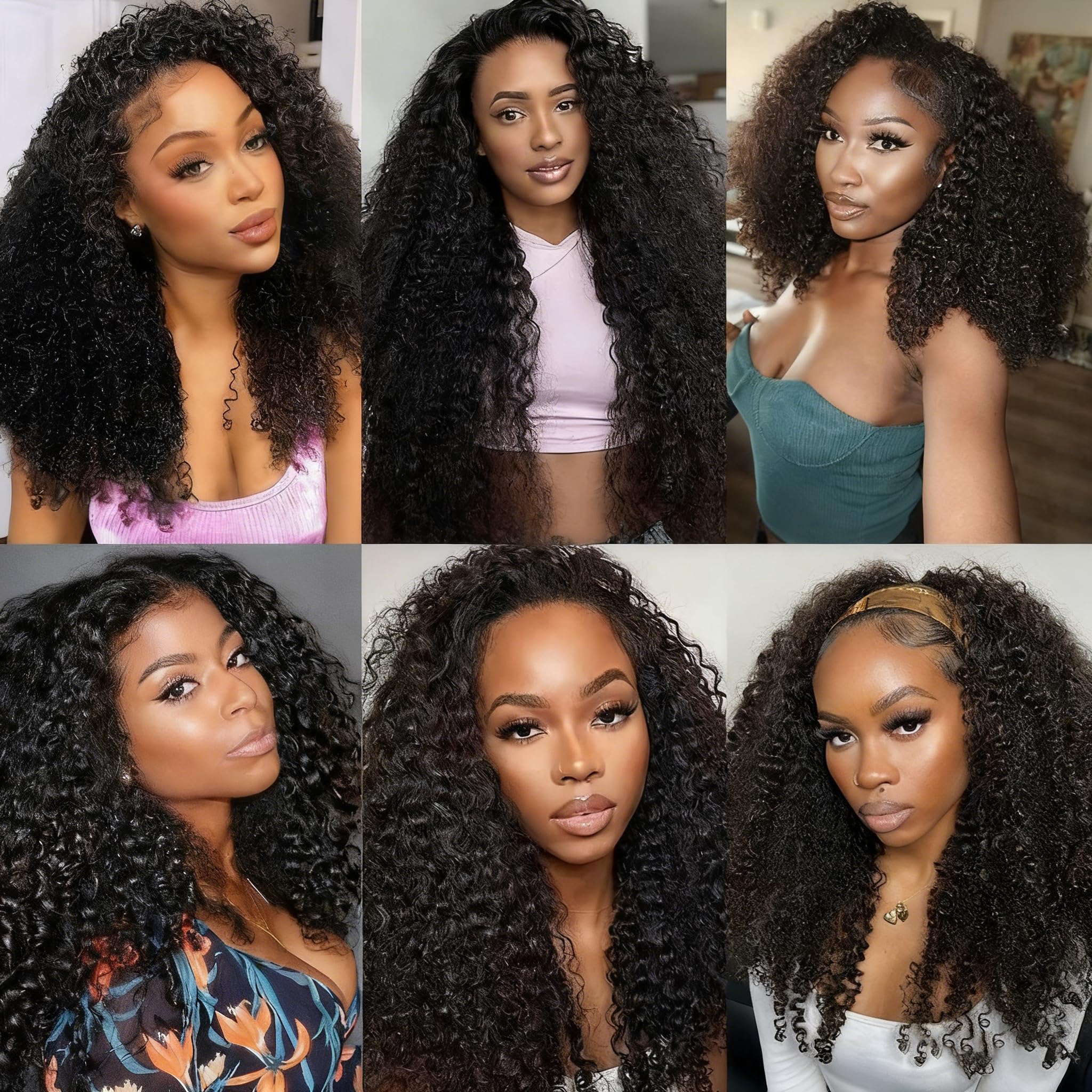 Virginess headband half-wig style provides hands-free customization.