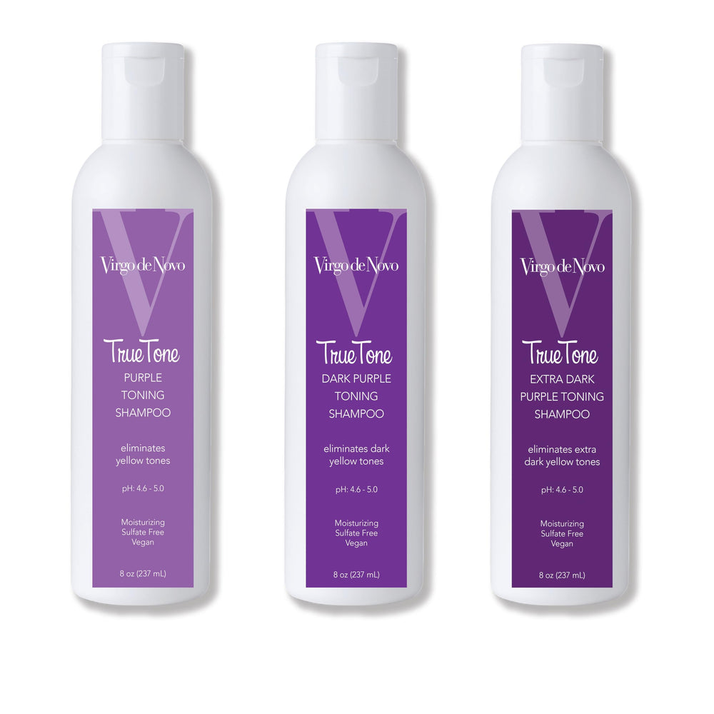 Virgo de Novo Blonde hair with purple toning results.