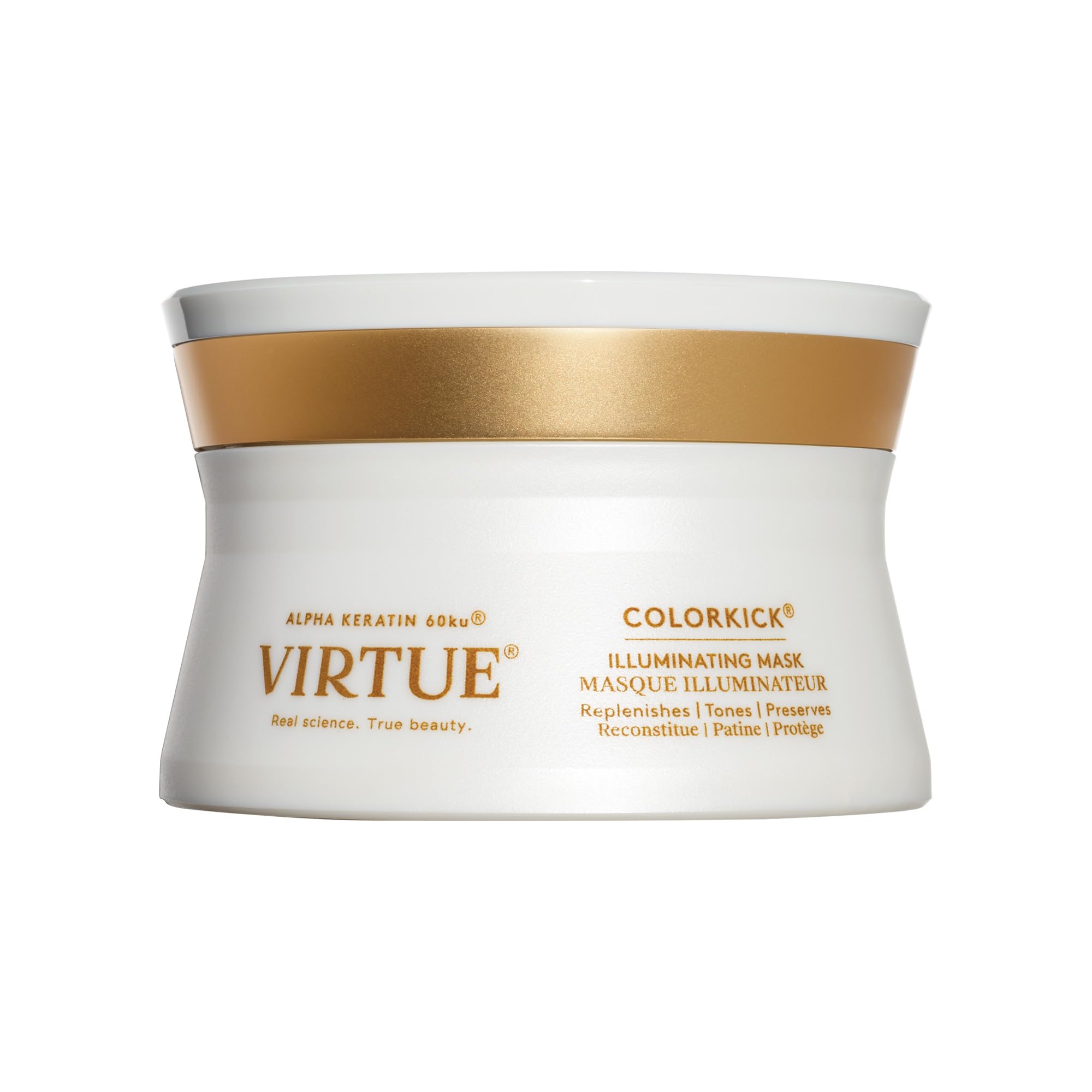 Virtue ColorKick mask packaging close-up for color-care