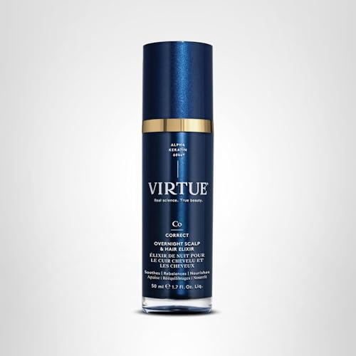 VIRTUE Correct Overnight Elixir bottle with night routine context for overnight care.