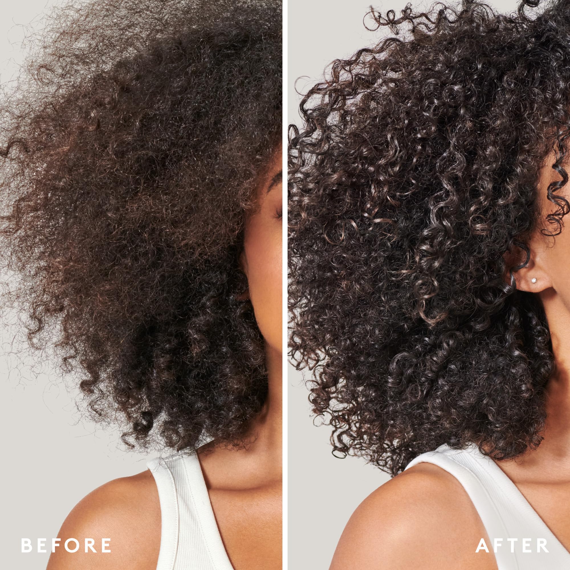 Virtue Curl Conditioner detangling action for smooth styling.