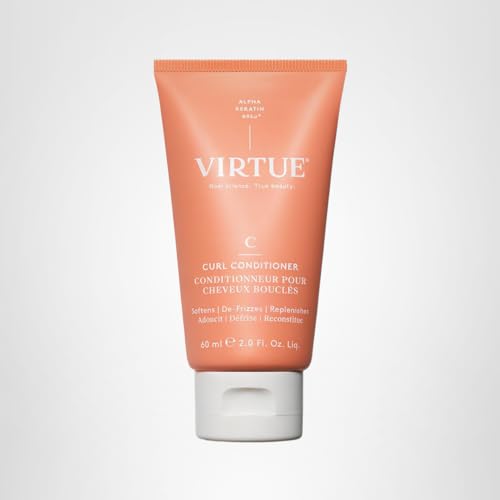 VIRTUE Curl Conditioner bottle showcasing color-safe care for treated hair