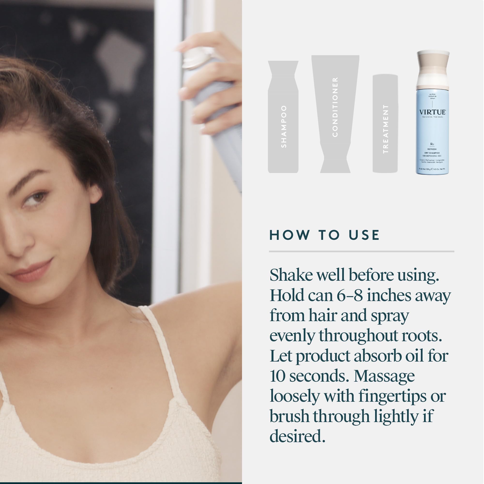 Virtue sulfate-free dry shampoo without sulfates or parabens