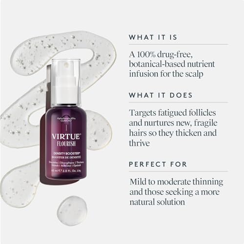 Virtue Flourish ingredients blend on label showcases vitamin-rich protein mix.