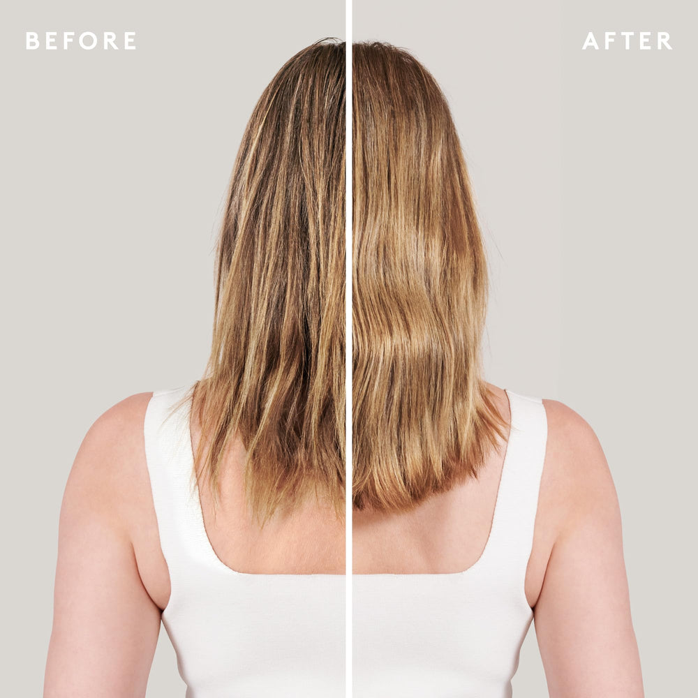Label highlights silicone and paraben free formula on Virtue Flourish