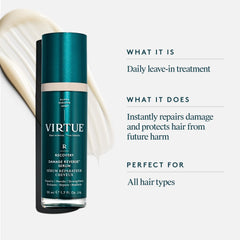 Virtue Recovery Damage Reverse Serum pump for controlled dispensing of 2–3 pumps.