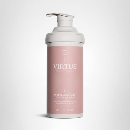 Packaging fragrance label on Virtue Smooth Conditioner.