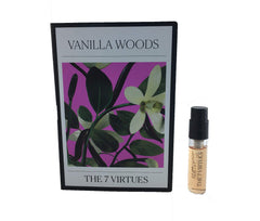 Virtues Vanilla Woods EDP bottle shows warm vanilla notes for daily wear.