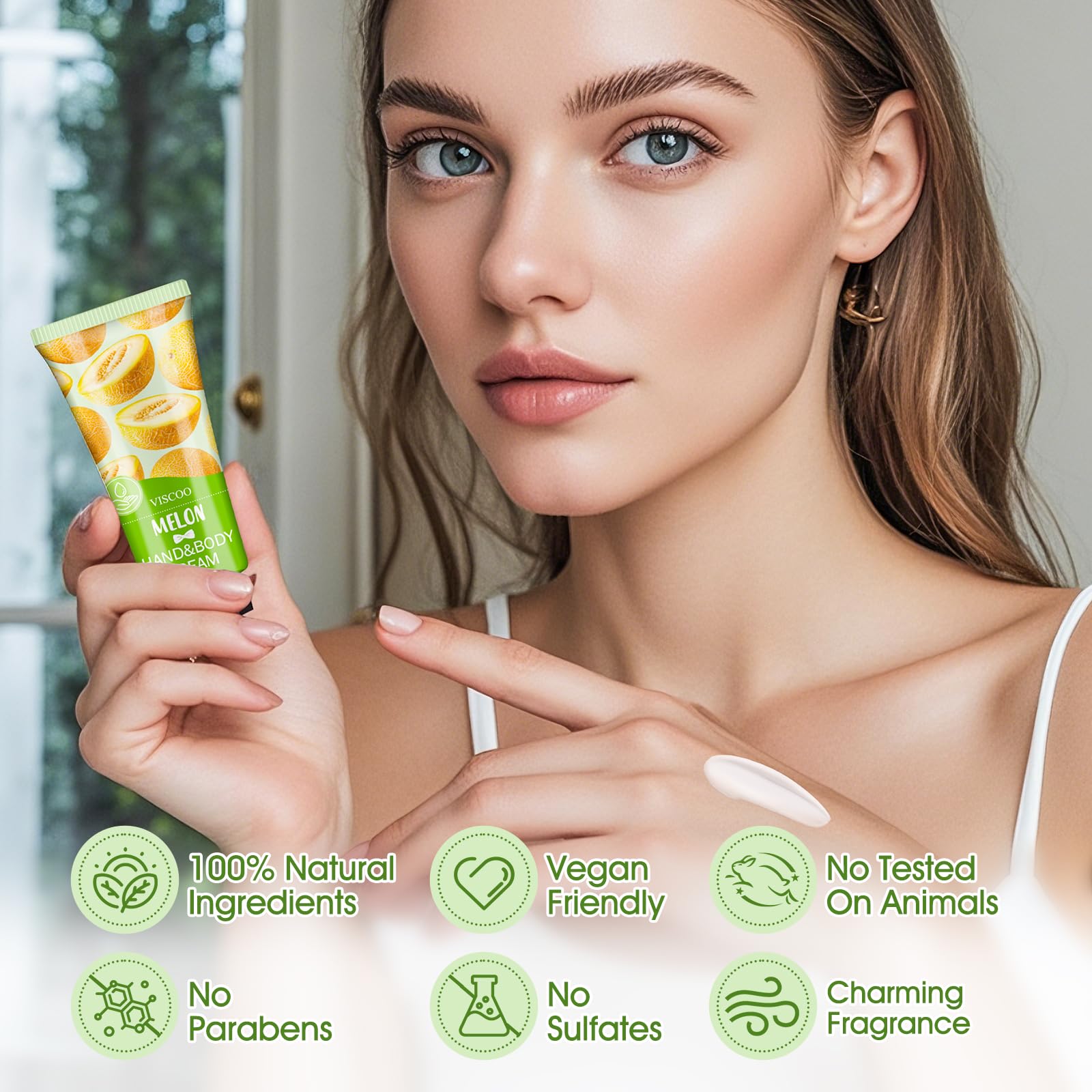 VISCOO bluebell hand cream provides bright scent and lasting hydration.
