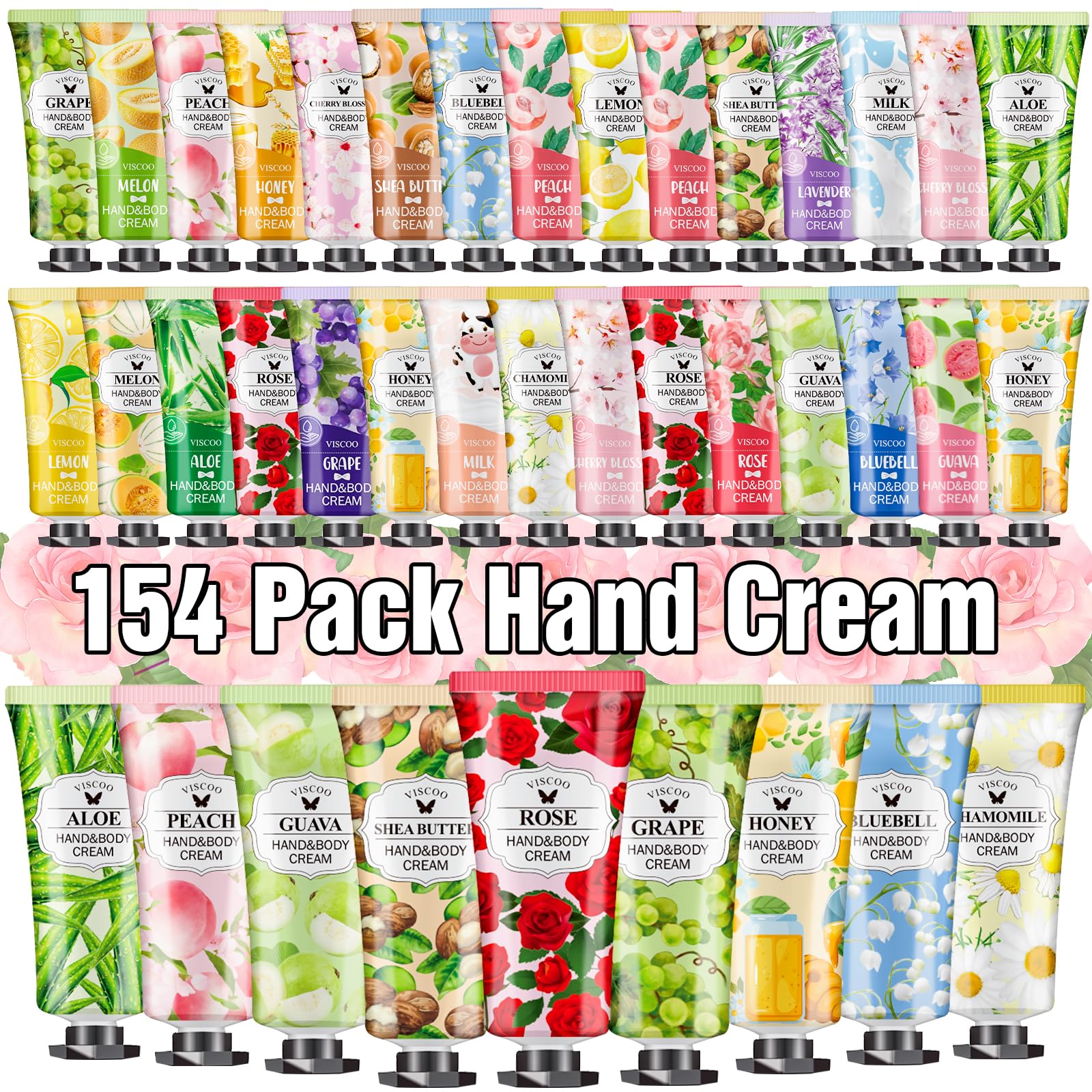 VISCOO hand cream in rose scent for daily hydration and silky skin.