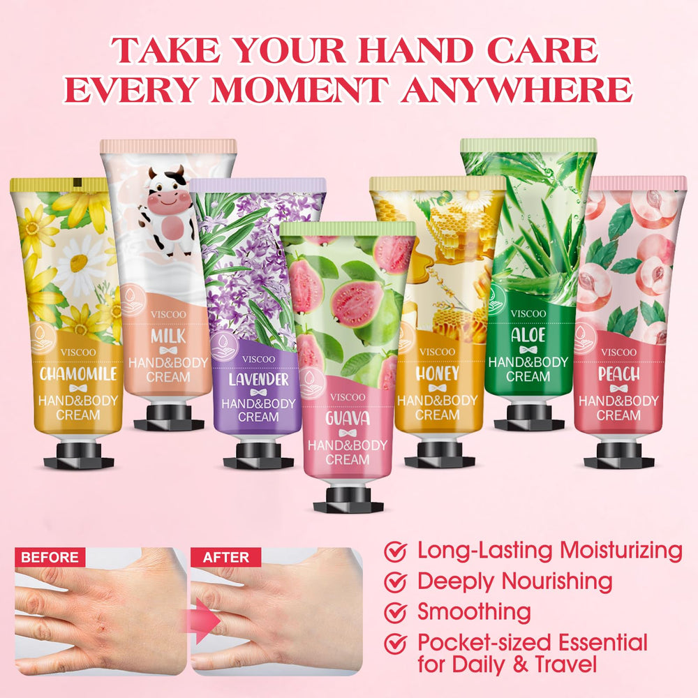 VISCOO chamomile hand cream offers gentle hydration for sensitive skin.