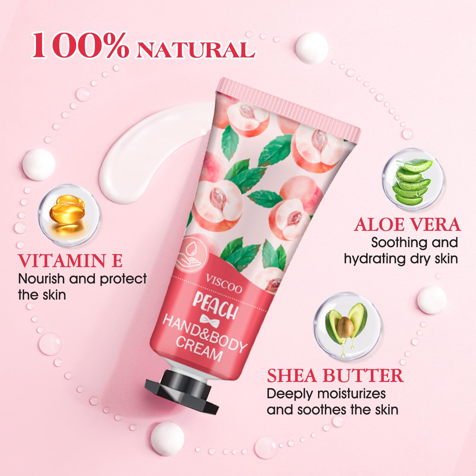 VISCOO lavender hand cream with a soothing floral fragrance for calm hands.