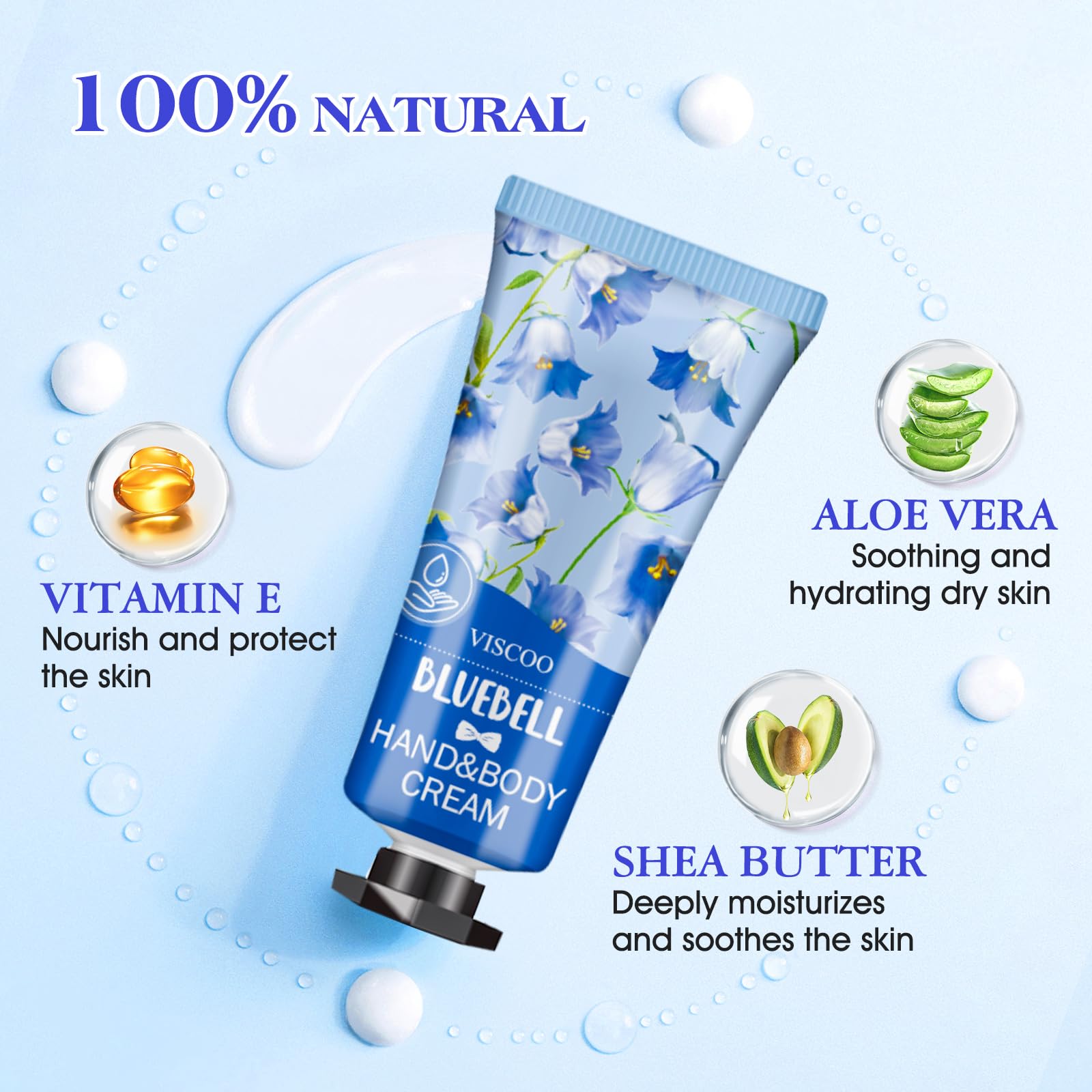 VISCOO rose hand cream with a romantic fragrance for daily refresh.