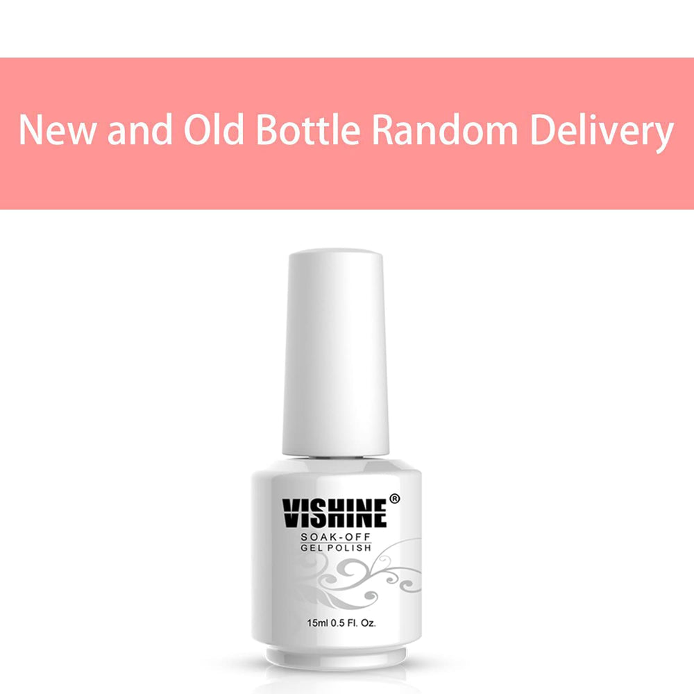 Closeup of Vishine gelpolish label emphasizing premium branding