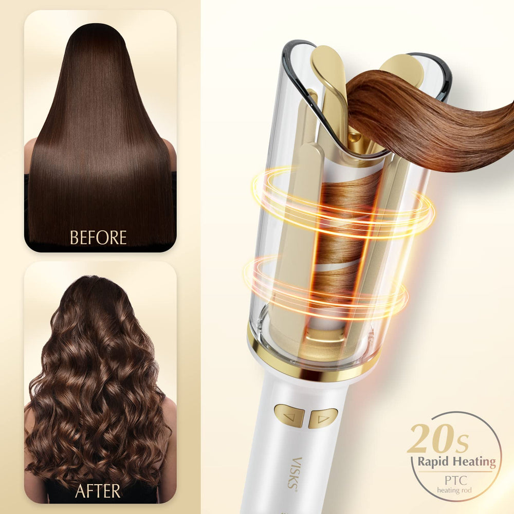 VISKS 360 swivel cord reduces tangles for easier styling.