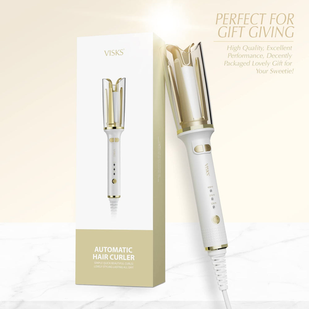 VISKS ergonomic handle design ensures comfortable precise curling.