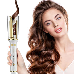 VISKS professional anti-tangle curling iron with 1 inch barrel for quick curls.