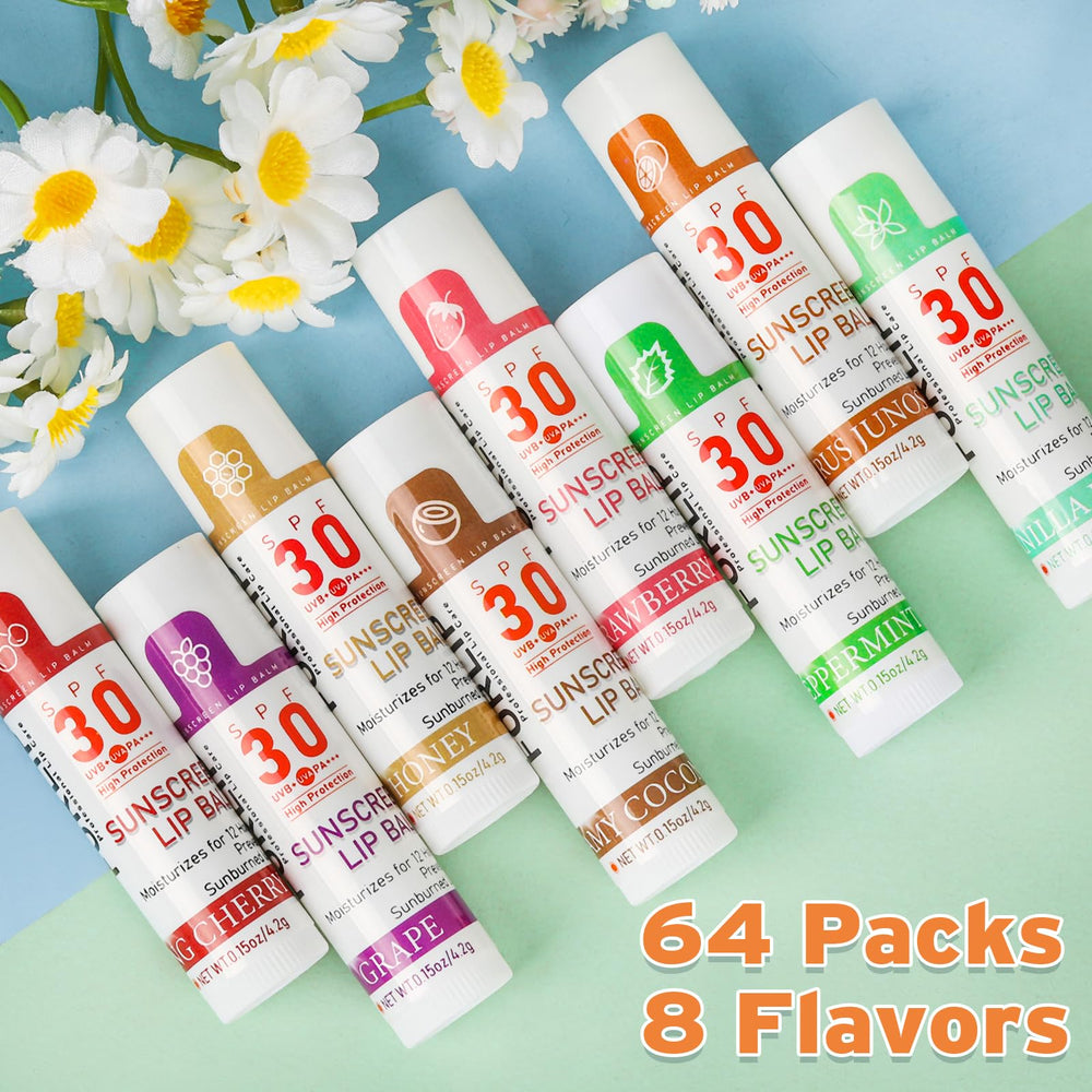 Compact bulk lip balm kit ideal for beach bags and travel kits.