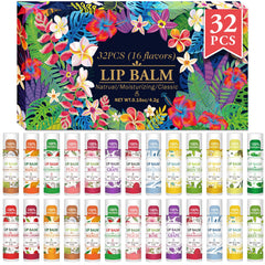VISRIE 32-pack lip balm pack shot showing natural hydration for lips
