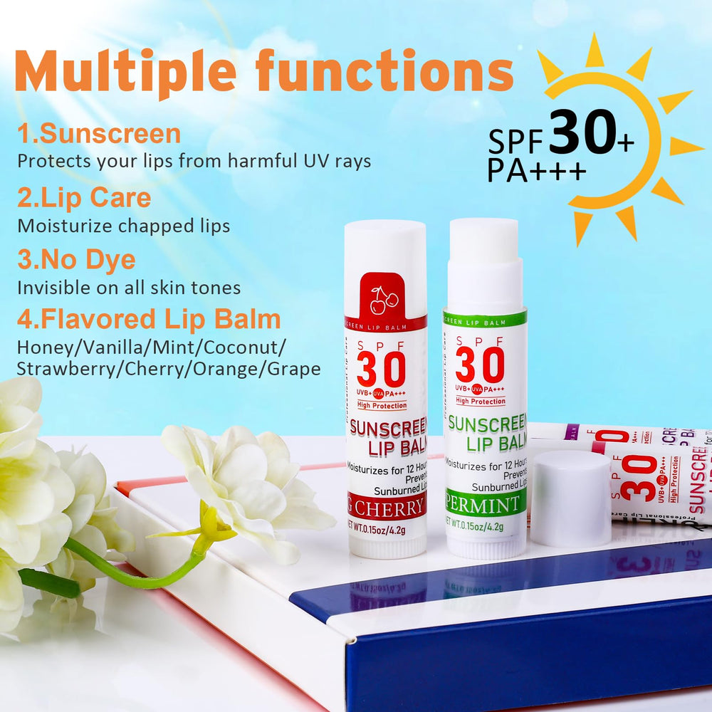 VISRIE lip balm with coconut oil and Vitamin E for daily lip care and moisture.